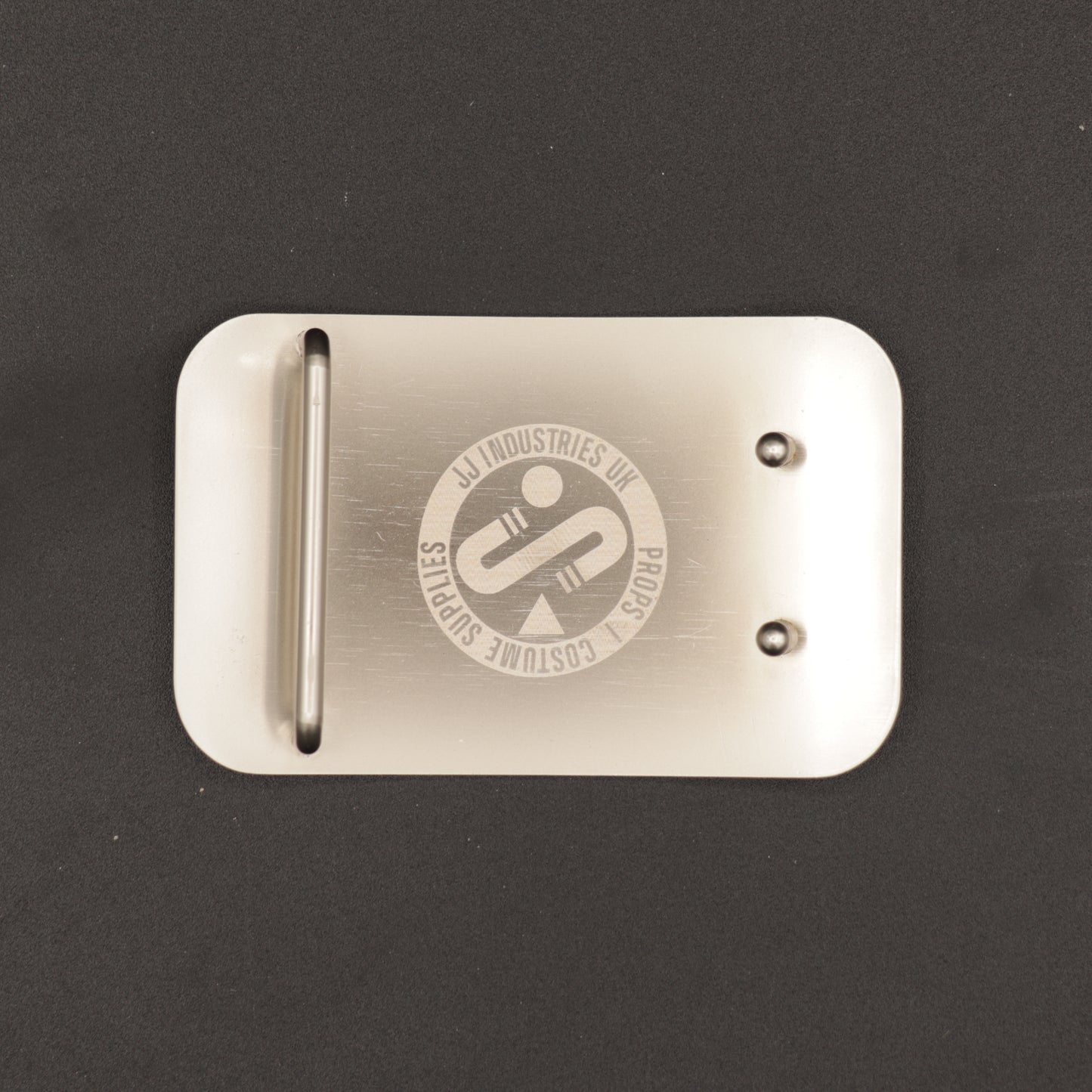 Silver Rectangular Curved Front Buckle