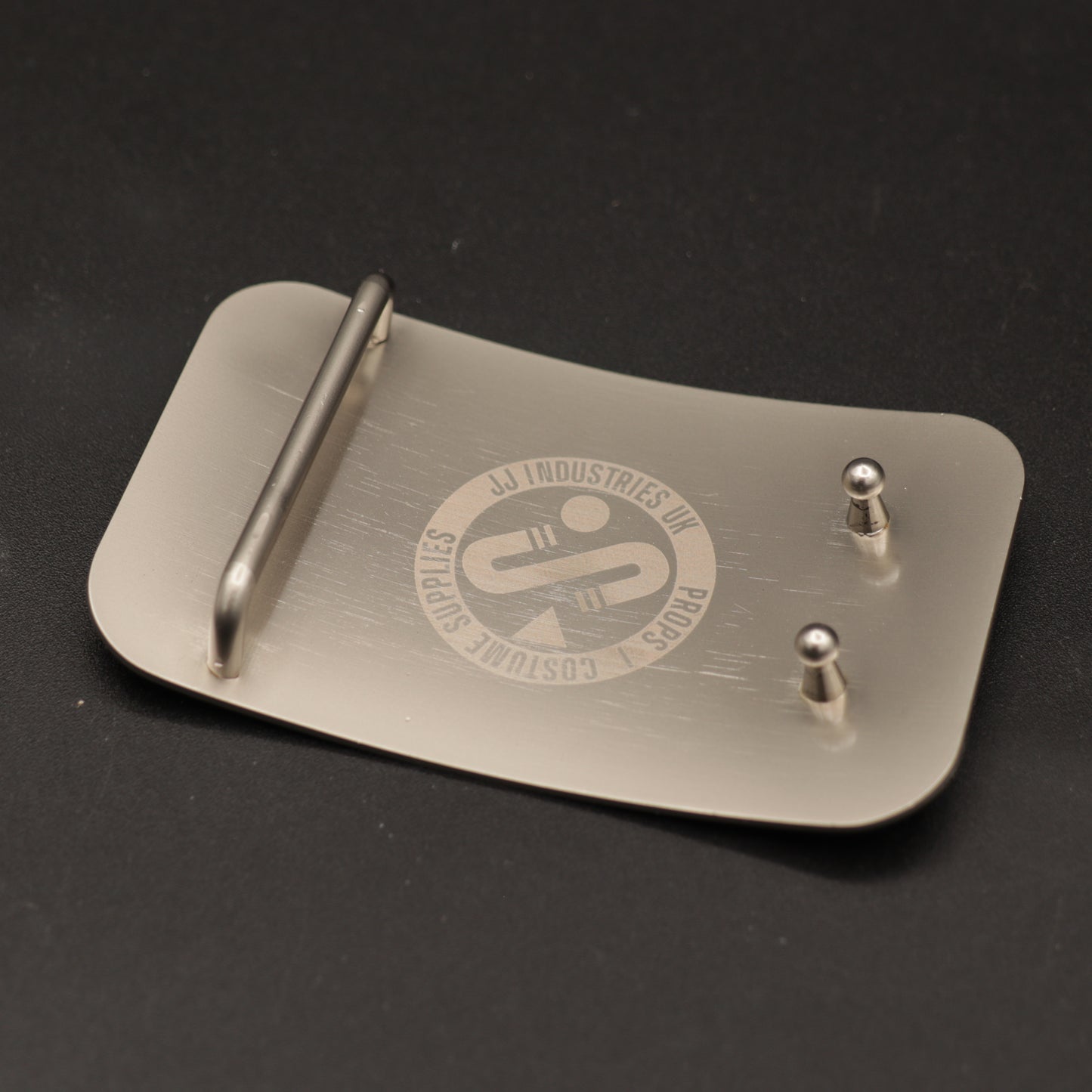 Silver Rectangular Curved Front Buckle